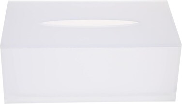 LAMSIT IBDAA - Acrylic Tissue Box   Holder Case Storage Case   Mirror Box   Napkin Holder Organizer (Rectangle (25x13x9 cm), Frosted)