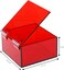 LAMSIT IBDAA Acrylic Box - Fluorescent Display Box with Hinges &ndash; Gift Showcase for Collectibles, Jewelries - Dustproof Protection Storage (10x10x5 cm, Fluorescent Red)