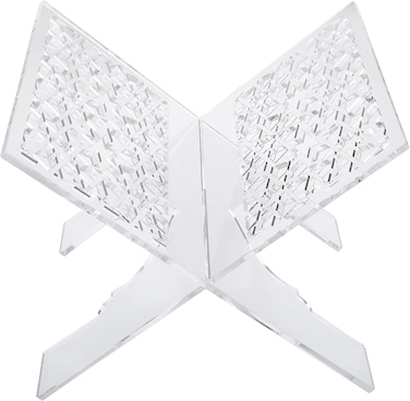 LAMSIT IBDAA - Clear Book Stand - Transparent Acrylic Holder - Reading Stand for Open and Closed Books, Magazines, Textbooks &ndash; Ramadan Gift