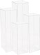 LAMSIT IBDAA Acrylic Pedestals &ndash; Plastic Stands &ndash; Acrylic Plinths &ndash; Acrylic Risers &ndash; Side Tables (Set of 4, Clear)