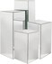 LAMSIT IBDAA Acrylic Pedestals &ndash; Plastic Stands &ndash; Acrylic Plinths &ndash; Acrylic Risers &ndash; Side Tables (Set of 4, Silver Mirror)