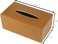 LAMSIT IBDAA Leather Tissue Box Holder with Magnetic Bottom   Rectangular Napkin Facial Tissues Dispenser   Square Cover PU Leather   Modern Organizer for Home Office Desk Car (Brown, Rectangular)
