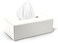 LAMSIT IBDAA Leather Tissue Box Holder with Magnetic Bottom   Rectangular Napkin Facial Tissues Dispenser   Square Cover PU Leather   Modern Organizer for Home Office Desk Car (White, Rectangular)