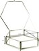 LAMSIT IBDAA Glass Keepsake Box - Hexagon Jewelry Display Organizer Box - Vanity Lidded Box Home Decor Accent - Decorative Box for Storage Trinket Rings Bracelet (Silver, Medium (25x22x5 cm))