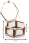 Small Glass Jewelry Trinket Box Ornate Rings &ndash; Hexagon Gold Ring Storage Display Box - Decorative Earrings Organizer &ndash; Keepsake Case with Lid for Proposal Engagement Wedding (Rose Gold, Hexagon)