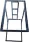 Panax C Shaped End Table, Side Table for Couch and Bed, Small Side Table for Small Spaces, Living Room, Bedroom, Rustic Snack Table (Transparent Glass)