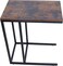 Panax Side Table, C Shaped End Table for Couch, Sofa and Bed, Large Desktop C Table for Living Room, Bedroom (Rustic Brown)