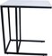 Panax Side Table, C Shaped End Table for Couch, Sofa and Bed, Large Desktop C Table for Living Room, Bedroom (Marble White)