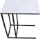Panax Side Table, C Shaped End Table for Couch, Sofa and Bed, Large Desktop C Table for Living Room, Bedroom (Marble White)