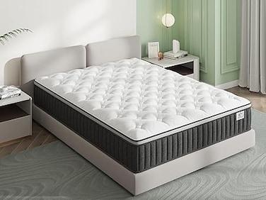 30cm Euro Top Hybrid Mattress - King Size - Pressure Relief - Motion Isolation - Bed-in-a-Box