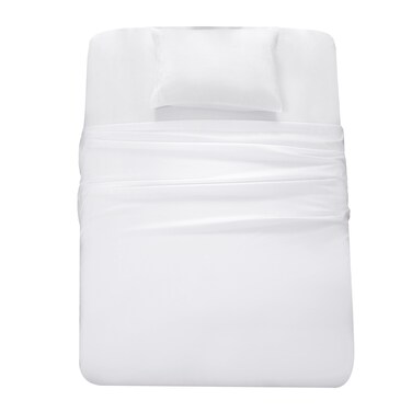 Panax Microfiber Bed Sheet Single, White