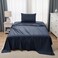Panax Microfiber Bed Sheet Single, Navy Blue