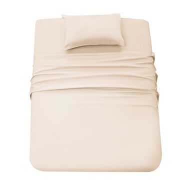 Panax Microfiber Bed Sheet Single, Beige