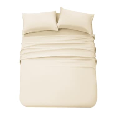 Panax Microfiber Bed Sheet Double , Ivory