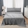 Panax Microfiber Bed Sheet Queen , Light Grey