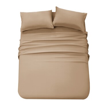 Panax Microfiber Bed Sheet Queen , Coffee