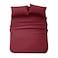 Panax Microfiber Bed Sheet King , Burgandy
