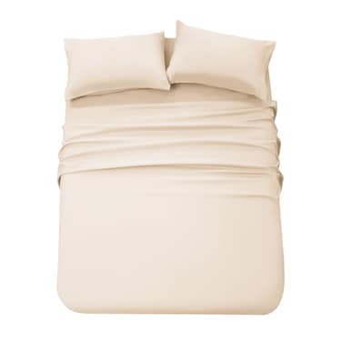 Panax Microfiber Bed Sheet Super King , Beige