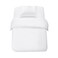 Panax Duvet Cover Single , White