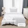 Panax Duvet Cover Single , White