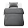Panax Duvet Cover Single , Dark Grey