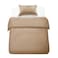 Panax Duvet Cover Single , Coffee