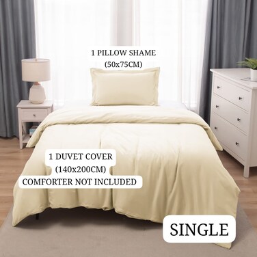 Panax Duvet Cover Single , Beige