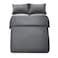 Panax Duvet Cover Double , Dark Grey