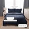 Panax Duvet Cover Double , Navy Blue