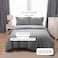 Panax Duvet Cover Queen , Light Grey