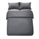 Panax Duvet Cover Queen , Dark Grey