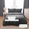 Panax Duvet Cover Queen , Dark Grey