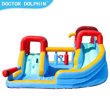 Doctor Dolphin Inflatable Bounce House with Water Slide, Water Blower and Air Blower 73033