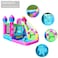 AirMyFun Inflatable Water slide Pink Princess Bounce House for Big Kids 8-12 with Long Slide and Spray Water Gun for Kids Backyard Inflatable Bouncy Castle
