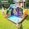 
AirMyFun Inflatable Water slide Frog Theme Bounce House for Big Kids 8-12 with Long Slide and Spray Water Gun for Kids Backyard Inflatable Bouncy Castle