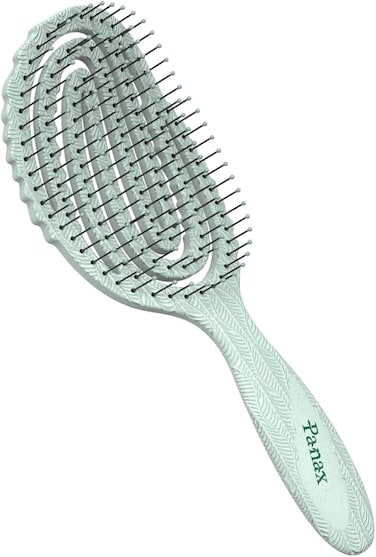 Panax HairBrush by Fiora Naturals - 100% Bio-Friendly Detangling brush w/Ultra-Soft Bristles - Glide Through Tangles with Ease - For Curly, Straight, Black Natural, Women, Men, Kids
