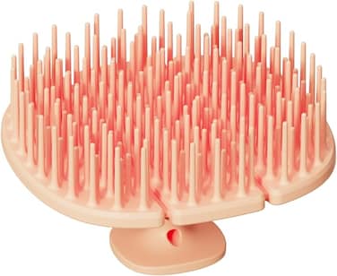 Panax Scalp Massager Shampoo Brush,Scalp Scrubber for Dandruff Removal, Scalp Care Hair Brush Wet &amp; Dry detangler for Men and Women.Suitable for Short Medium Hair(Peach)