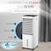 Nobel Air Cooler, 12L Water Tank, 3-Speed, Ionizer, Remote Control, Auto Swing, 7.5H Timer, Honeycomb Cooling Pads, Tubular Flow Fan With Water Shortage Protection NAC40R White