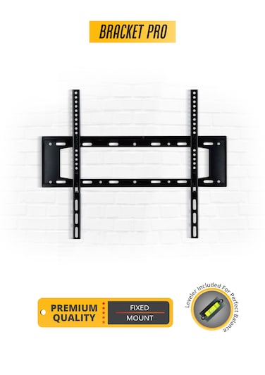Bracket Pro Fixed TV Wall Mount for 40-85 Inch Screens &ndash; Heavy-Duty Steel, Ultra Slim &amp; Space-Saving &ndash; Supports VESA 200x200 to 600x500 &ndash; Holds up to 143lbs (65kg) &ndash; Easy Installation - BPF4085