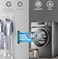 Bompani Front Load Washer, 8KG Capacity, Electromagnetic Door Lock, BLCD Inverter Motor, LED Display, 16 Programs, 1400RPM, 4-Star Rated, Stainless Steel Drum 2000 W BO3003N Dark Grey