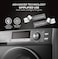 Bompani Front Load Washer, 8KG Capacity, Electromagnetic Door Lock, BLCD Inverter Motor, LED Display, 16 Programs, 1400RPM, 4-Star Rated, Stainless Steel Drum 2000 W BO3003N Dark Grey