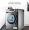 Bompani Front Load Washer, 8KG Capacity, Electromagnetic Door Lock, BLCD Inverter Motor, LED Display, 16 Programs, 1400RPM, 4-Star Rated, Stainless Steel Drum 2000 W BO3003N Dark Grey