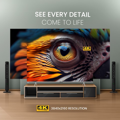نوبل تلفزيون LED ذكي 75 بوصة 4K UHD بدون اطار مع اندرويد 13 وHDR ومنافذ HDMI وUSB وشبكة محلية LAN ومدخل محوري ومكبرات صوت مدمجة وواي فاي وDLED فائق النحافة للبث UHD75VIDS، اسود