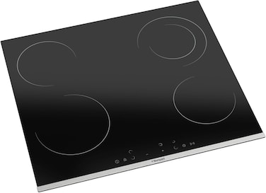 Bompani 60cm Built-In Vitroceramic Hob - Hi-light Electrical Hob, 4 Cooking Zones, 10 Power Levels -  One Year Manufacturer Warranty - BO273TIT Black