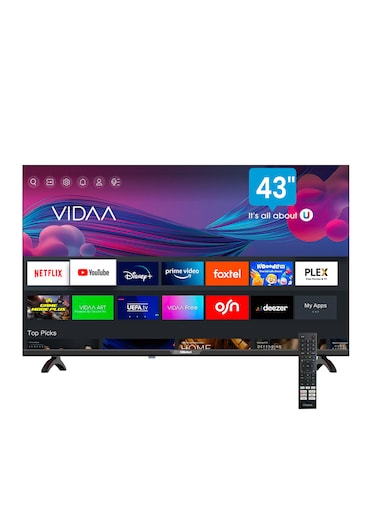 Nobel 43-Inch FHD Smart TV &ndash; VIDAA OS, 1080p Resolution, Netflix &amp; YouTube Ready, 50Hz Refresh Rate, 6 USB Ports, 1 HDMI Port NTV43VID
