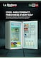 La Modano Compact 90L Gross Capacity Single Door Refrigerator with Mechanical Control, Defrost Function, R600a Refrigerant, Inner Light, 2 Glass Shelves, 6 Bottle Racks - LMR140G