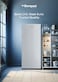 Bompani 250L Gross / 172L Net Capacity Upright Freezer   With 5 Drawers &amp; 1 Flap, Mechanical Temperature Control, Lock &amp; Key, External Handle, Manual Defrost &ndash; BUF265SSN Inox Gray