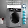 9.5kg Front Load Washing Machine BLDC Inverter Motor, 1400 RPM, Steam Function, Drum Clean, 12 Programs, Touch &amp; Knob Control - NWM1000FL 10 L 1600 W NWM1000FL GREY