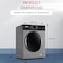 9.5kg Front Load Washing Machine BLDC Inverter Motor, 1400 RPM, Steam Function, Drum Clean, 12 Programs, Touch &amp; Knob Control - NWM1000FL 10 L 1600 W NWM1000FL GREY