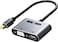 Blupebble Mini DisplayPort to HDMI VGA Adapter Converter 4K Thunderbolt 2.0 Compatible for Apple Mac Book Air MacBook Pro to VGA HDMI, Surface Pro Surface book laptop 2, Surface Studio - Black